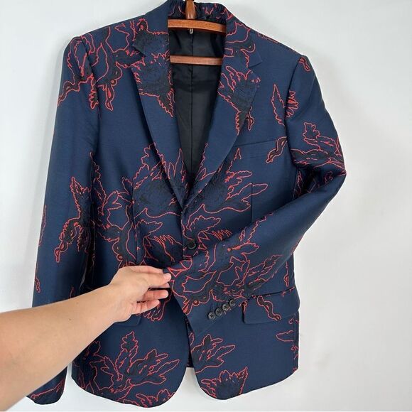 Men’s Roberto Cavalli Lacquered Opium Snake Suit Jacket Size 48EU / 38US - Picture 6 of 16